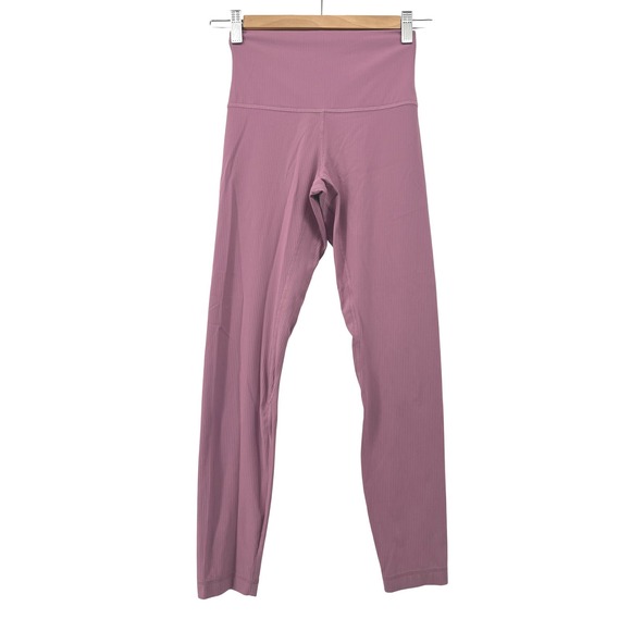 Lululemon Align Ribbed High Rise Leggings Velvet Dust W5FJTS Inseam 25" Size 4 - Picture 2 of 8